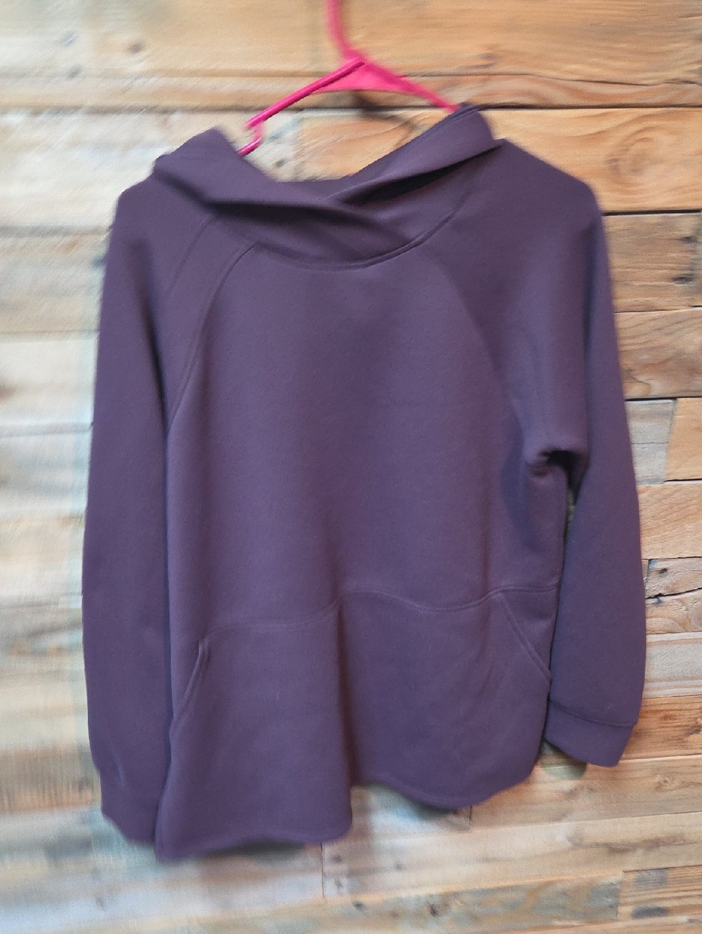 32 Degrees Plum Funnel Neck Pullover Hoodie